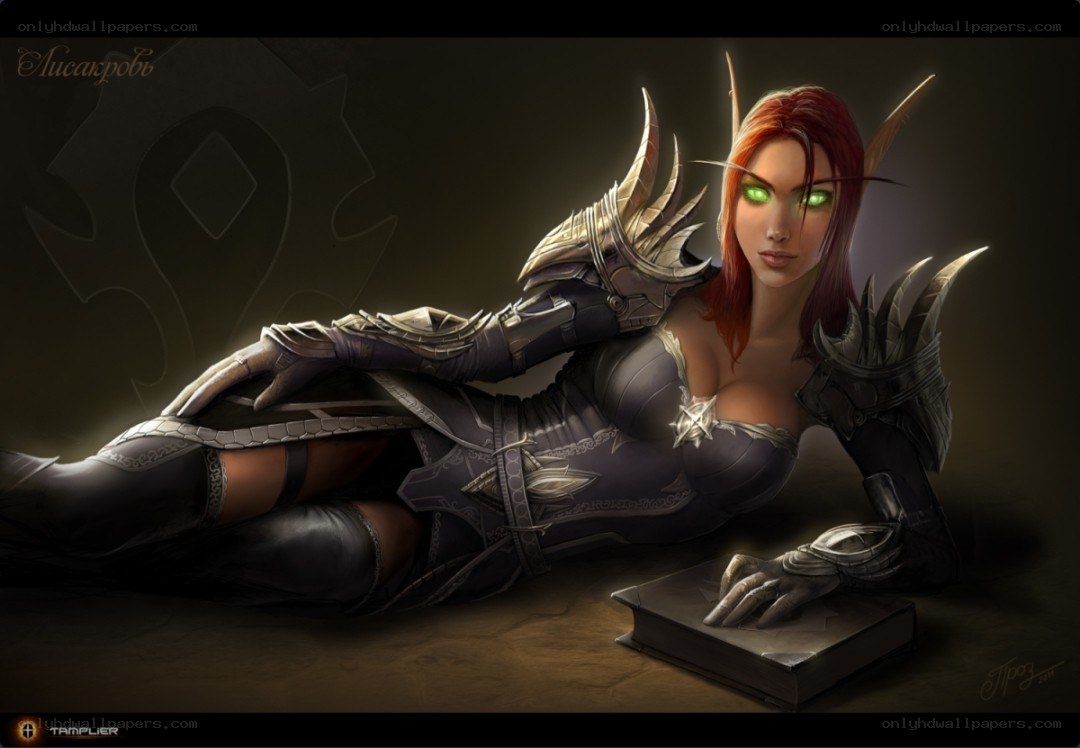 elf warrior with glowing eyes