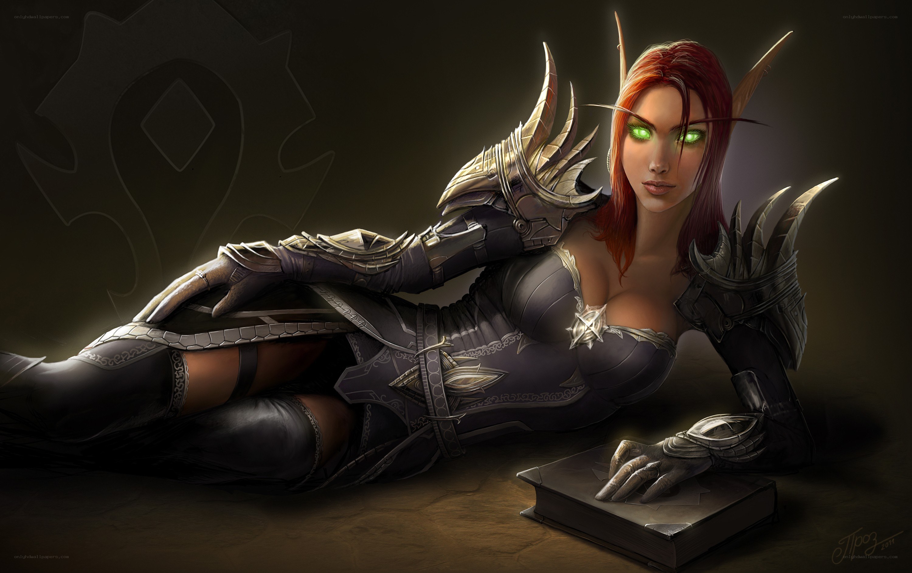 elf warrior with glowing eyes