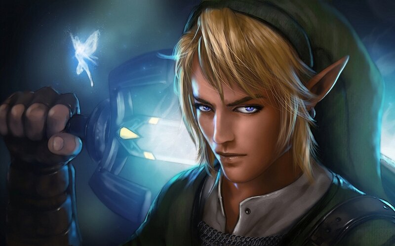 Elf Warrior with Glowing Eyes — Green
