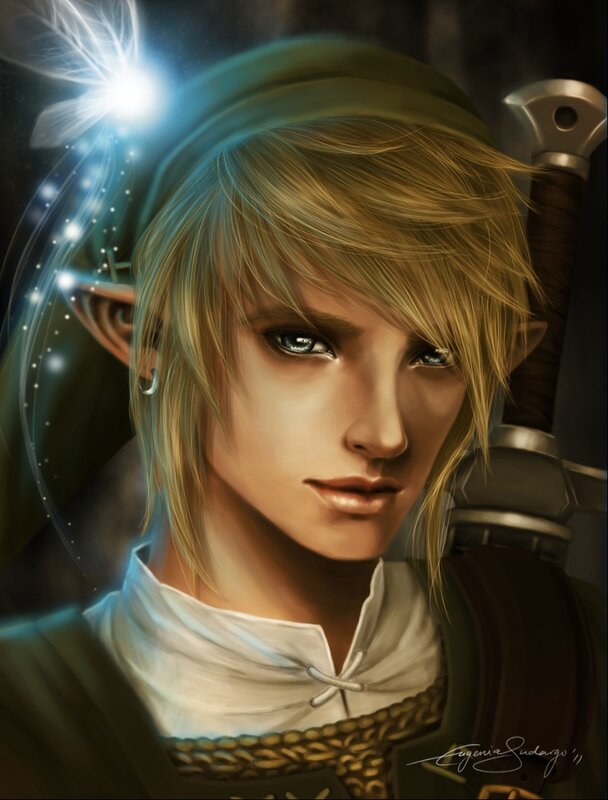 elf warrior with glowing light
