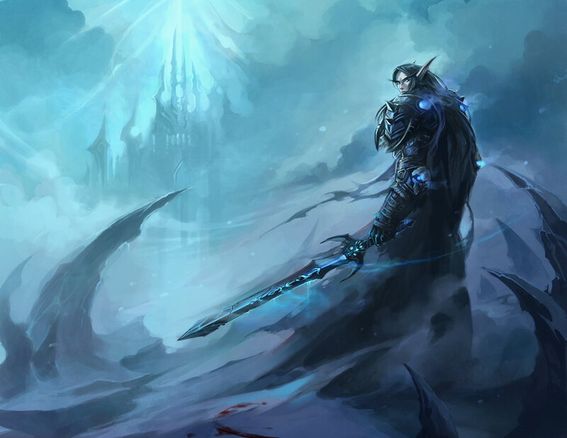 elf warrior with glowing sword