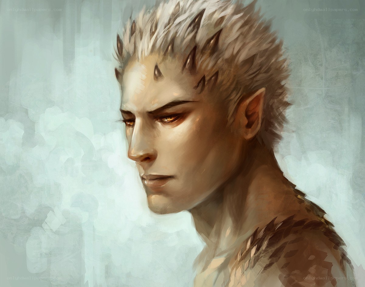 elf warrior with golden eyes