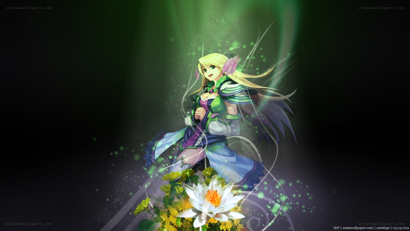 elf warrior with green light