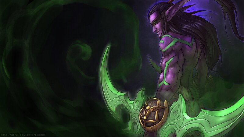 Elf Warrior with Green Weapon