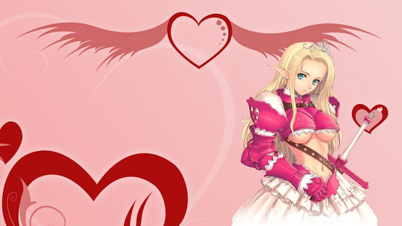 elf warrior with heart theme