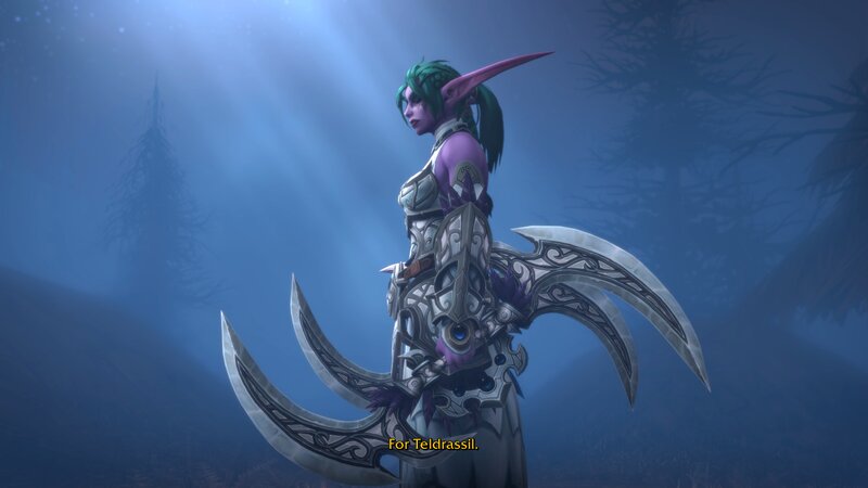 Elf Warrior with Large Blades