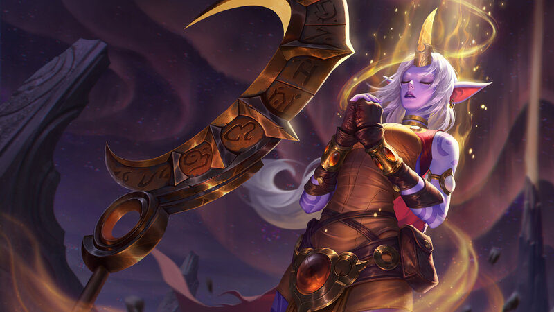 Elf Warrior with Large Sword — Purple