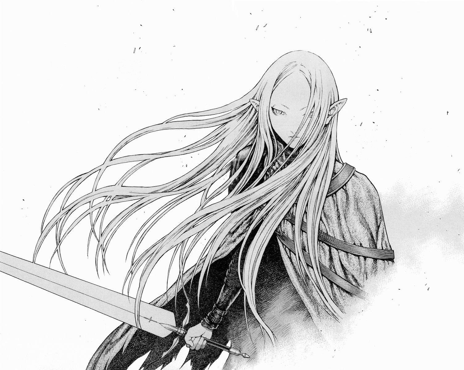 elf warrior with long hair
