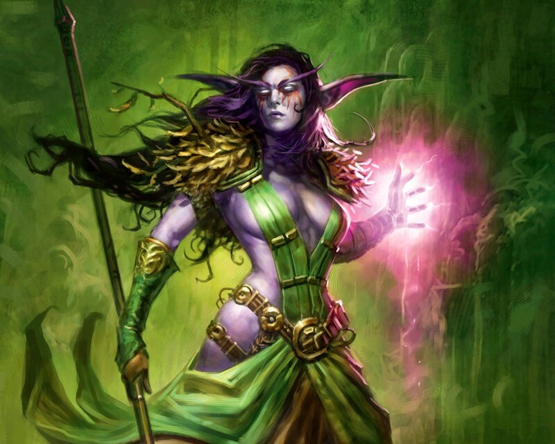 elf warrior with magic