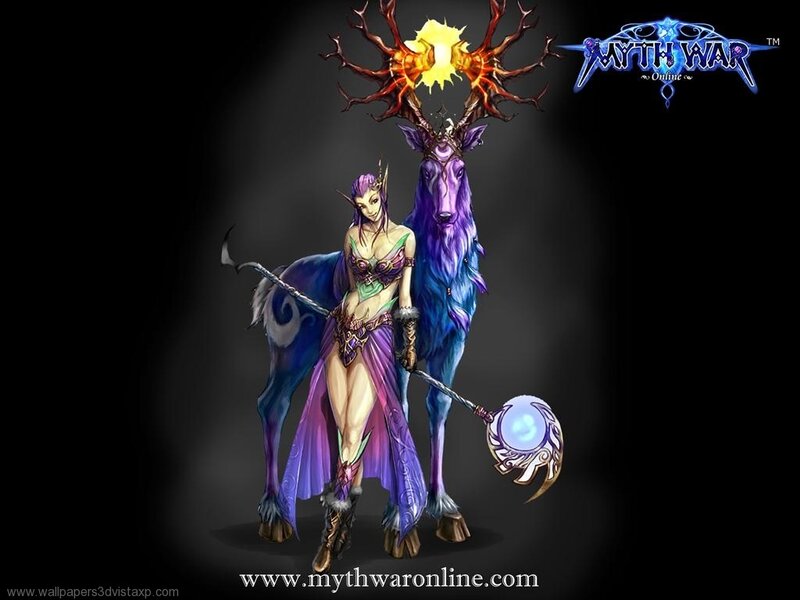 elf warrior with magical staff