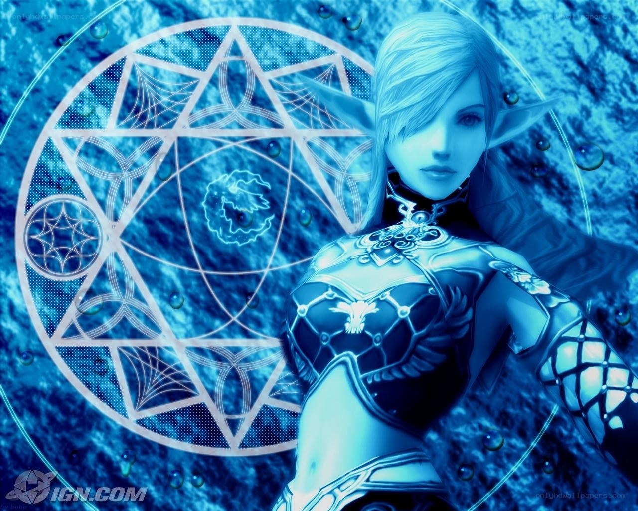 elf warrior with magical symbol