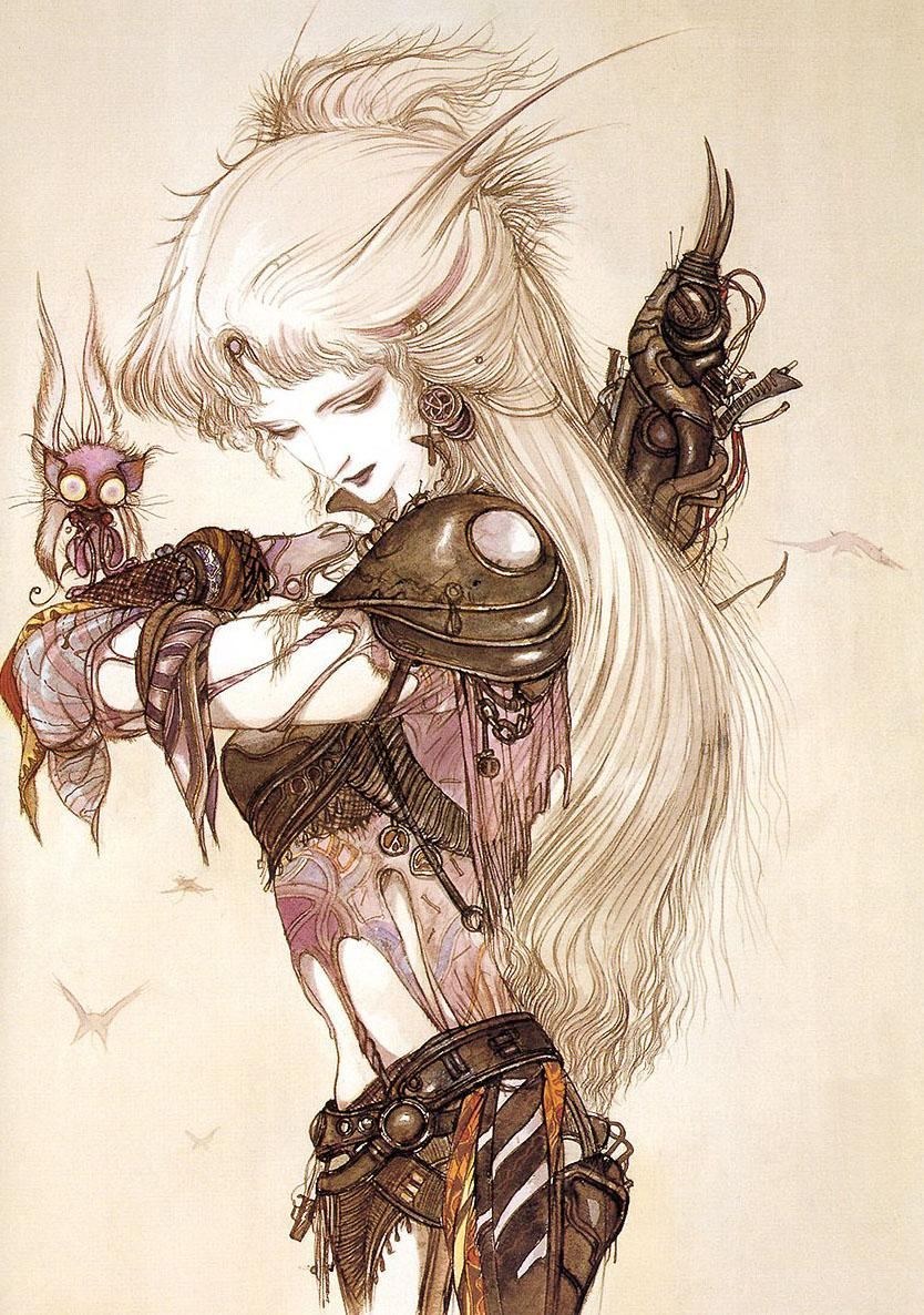 elf warrior with mechanical arm