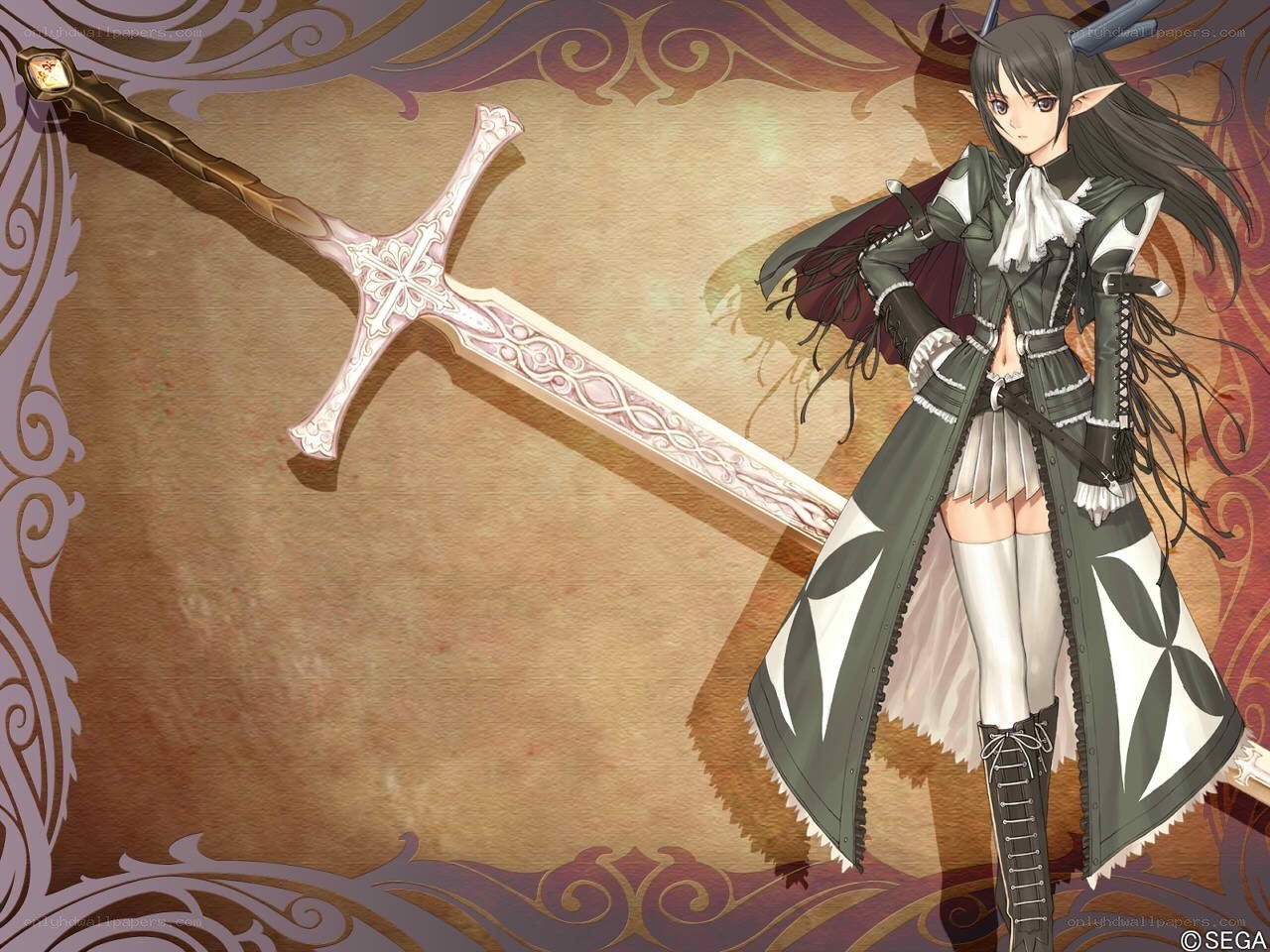 elf warrior with ornate sword