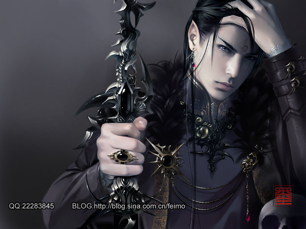 elf warrior with ornate sword