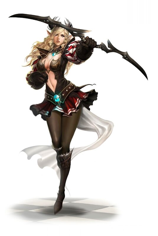 elf warrior with scythe