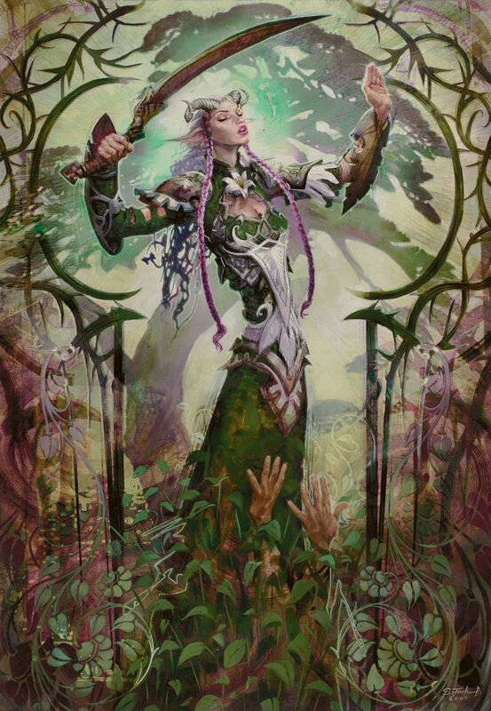 elf warrior with scythe