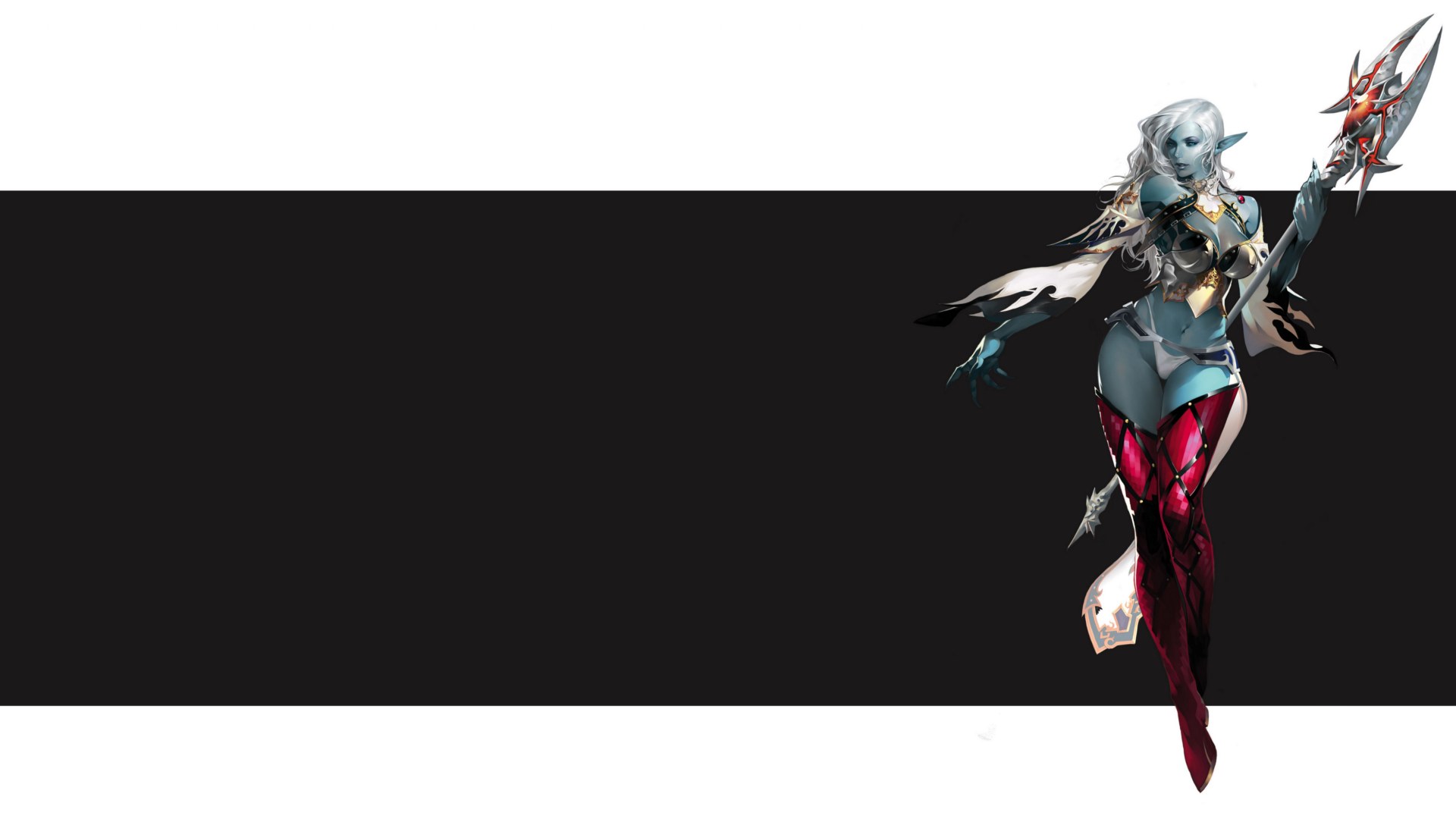 elf warrior with spear