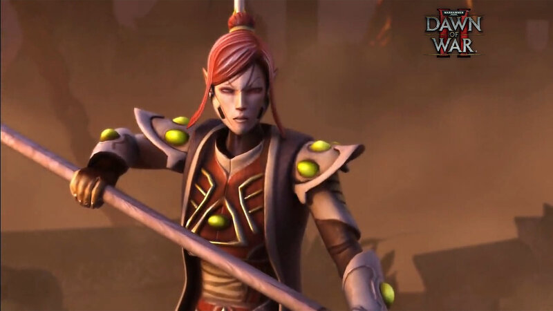 Elf Warrior with Spear — Brown