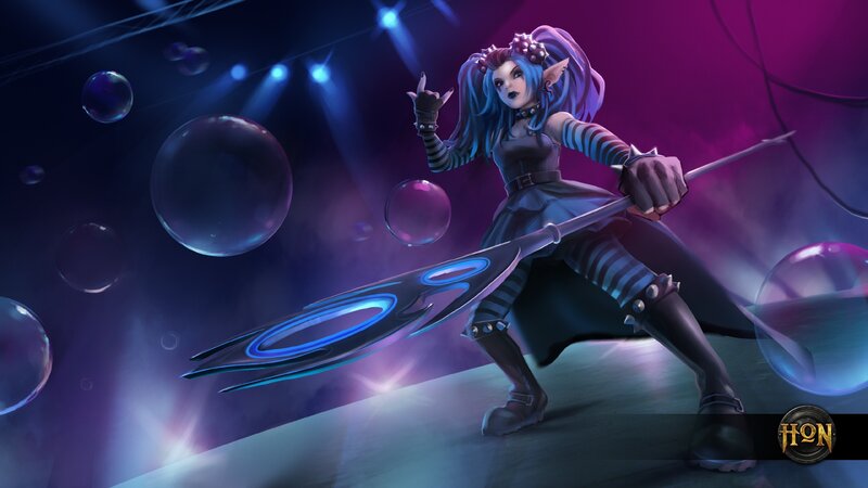 Elf Warrior with Spear — Purple