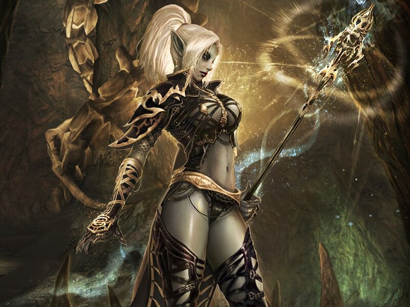 elf warrior with staff