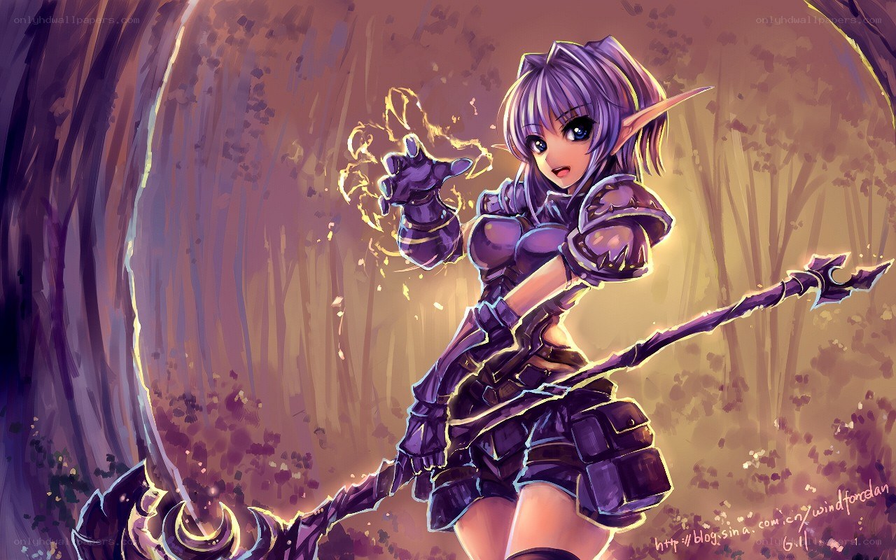 elf warrior with staff