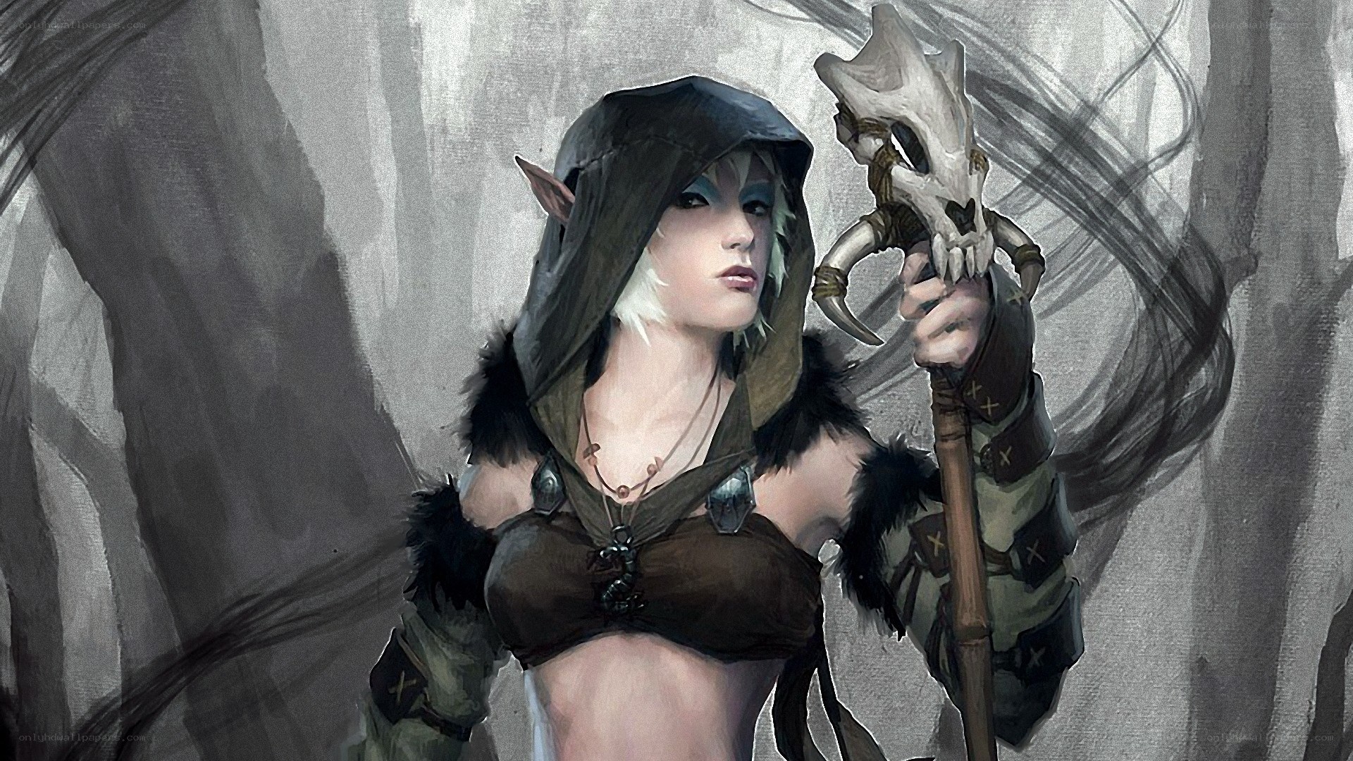 elf warrior with staff
