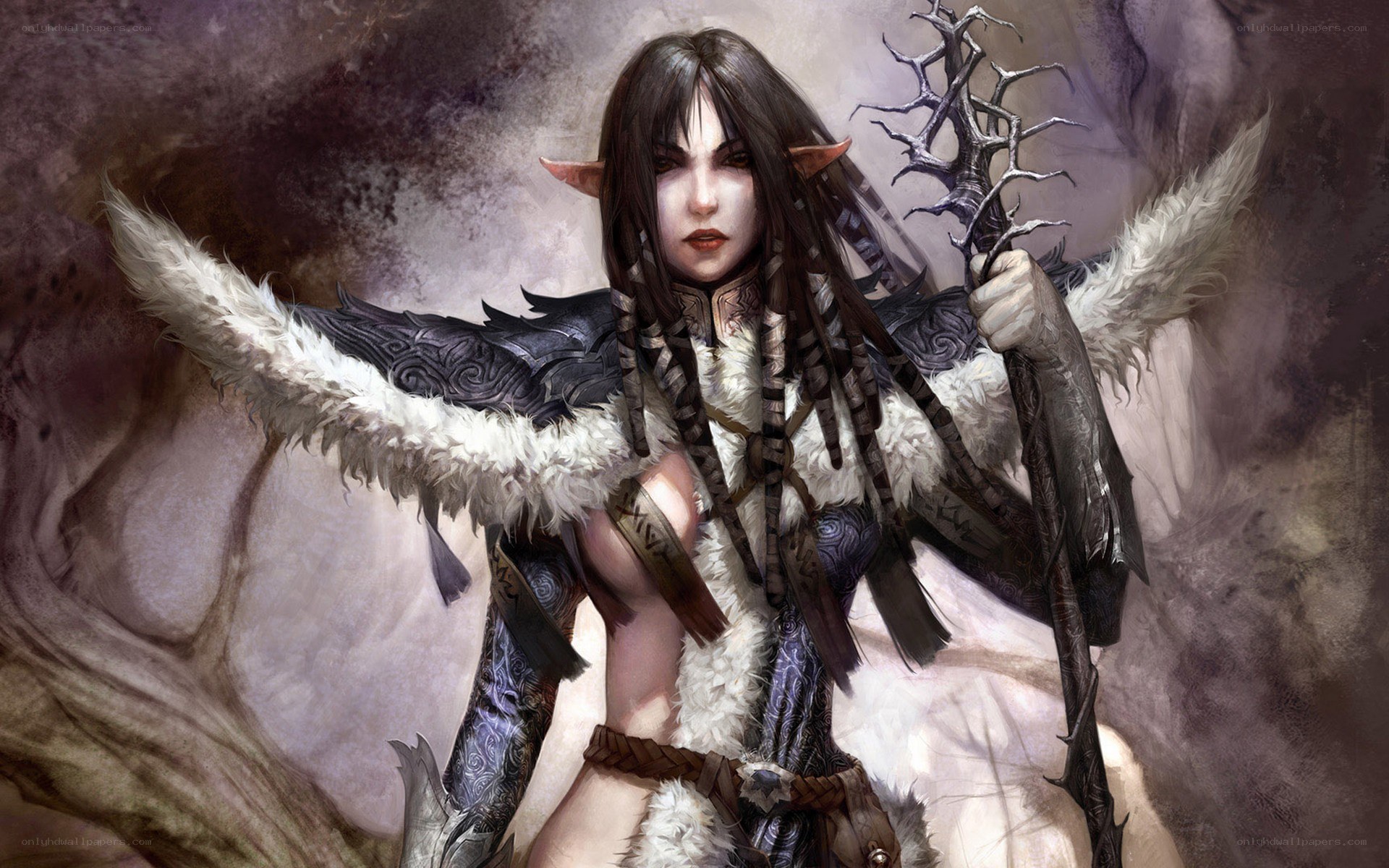 elf warrior with staff