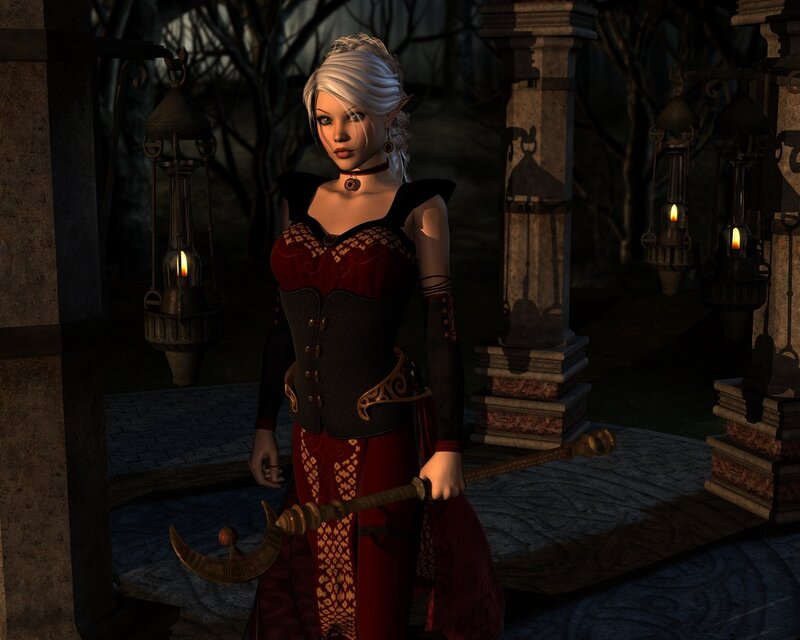 elf warrior with staff