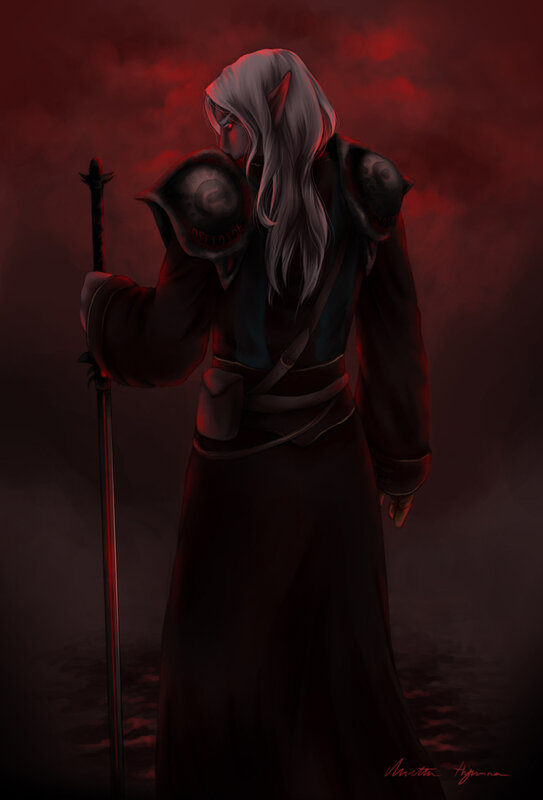 elf warrior with staff
