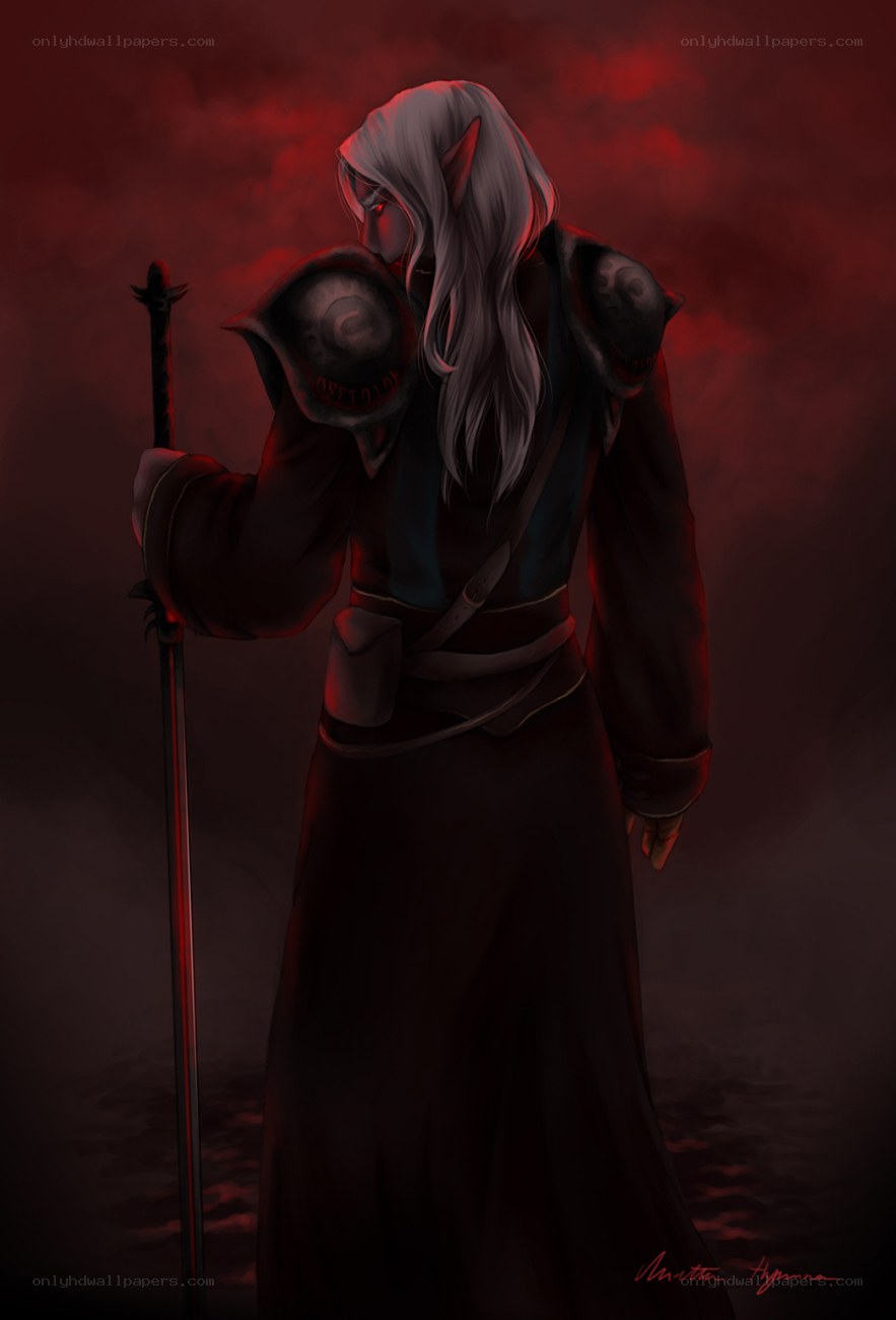 elf warrior with staff