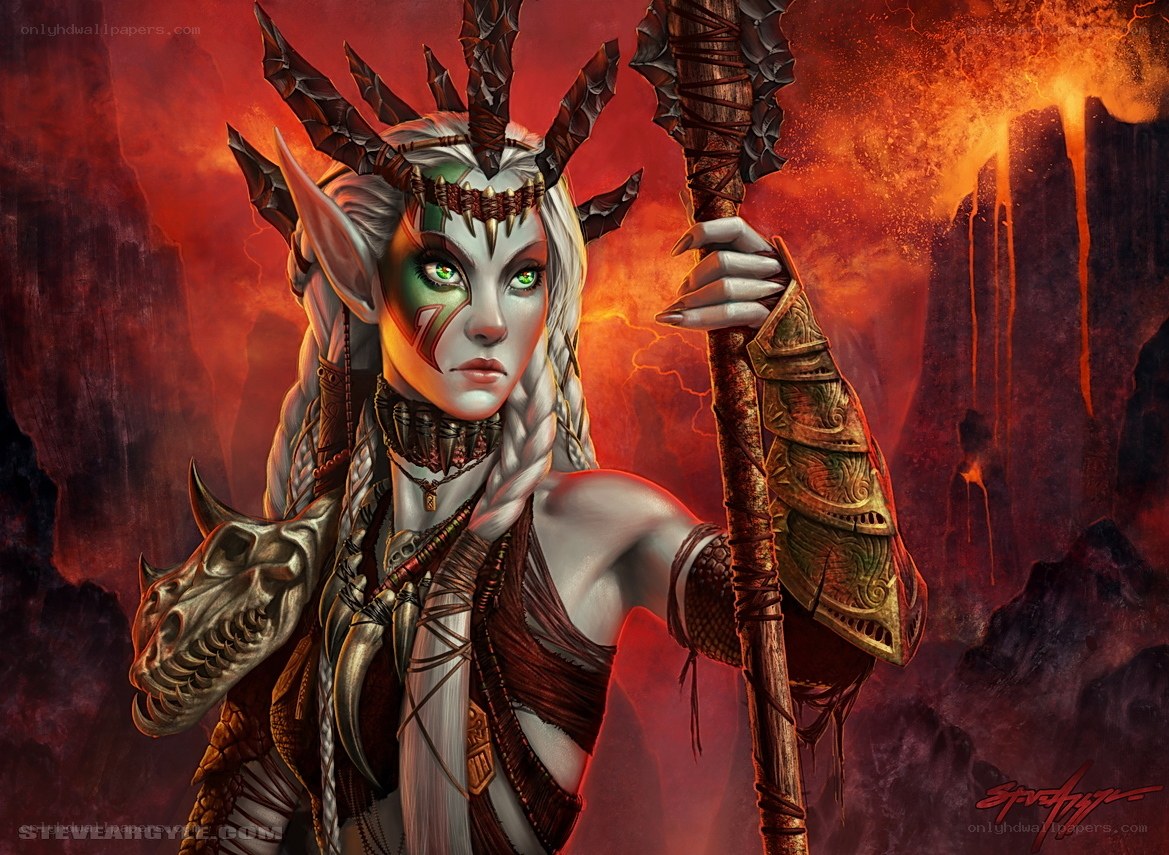 elf warrior with staff
