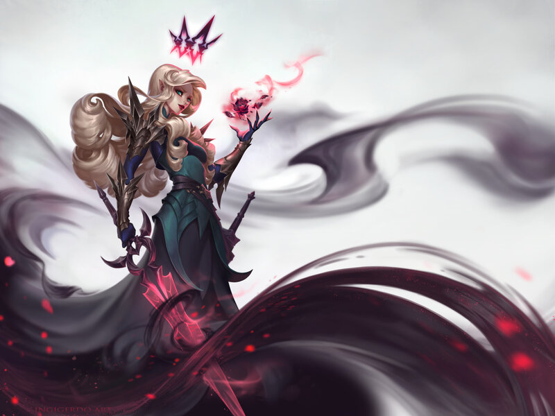 Elf Warrior with Staff — Black, Dramatic, Digital Art, Magic