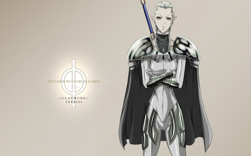 Elf Warrior with Staff — White, Serious