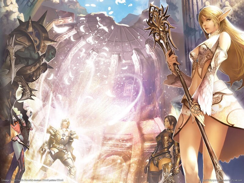 Elf Warrior with Staff — White