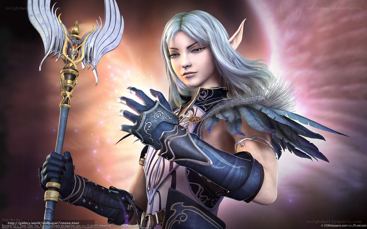 elf warrior with staff