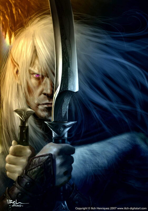 elf warrior with sword