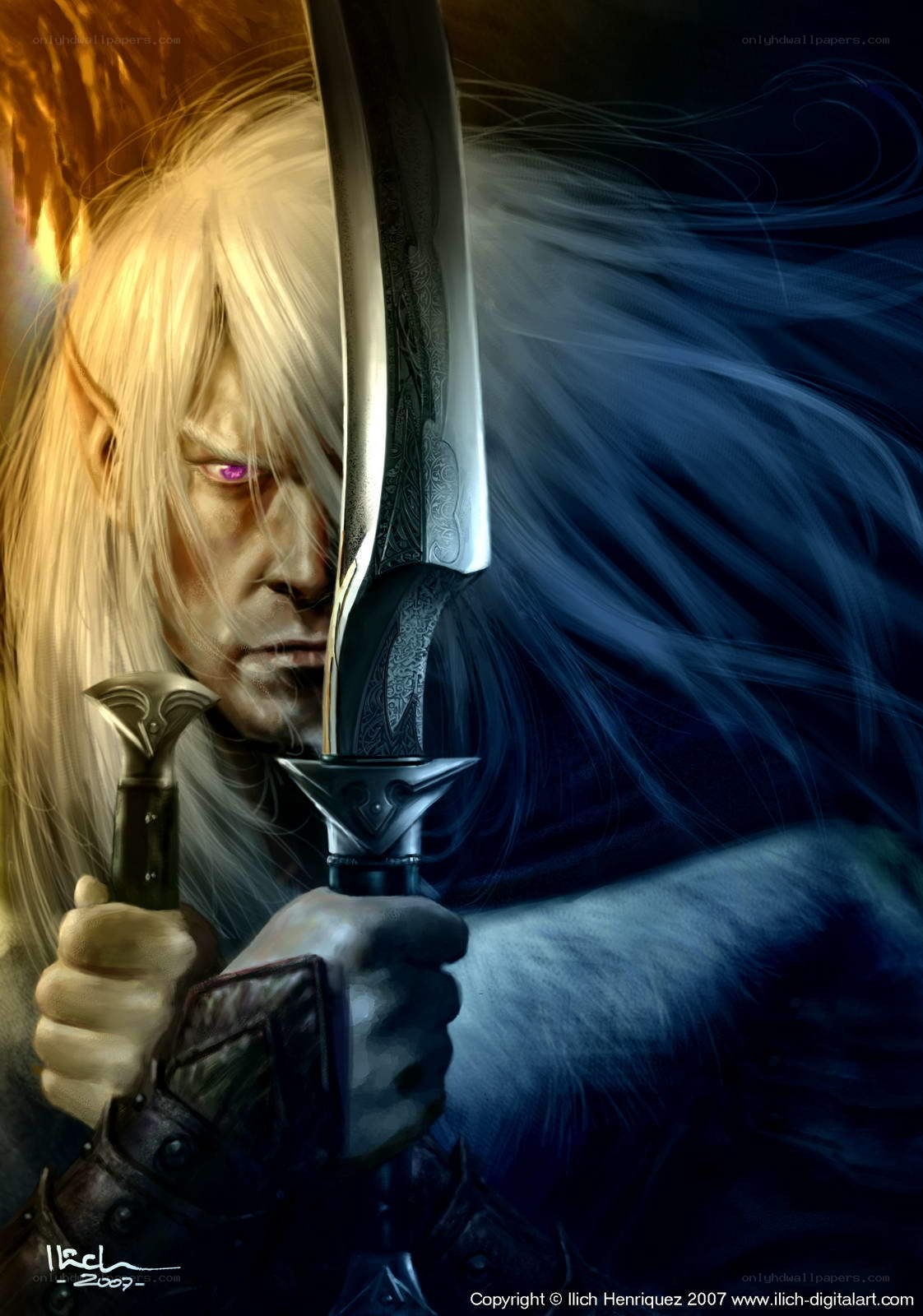 elf warrior with sword