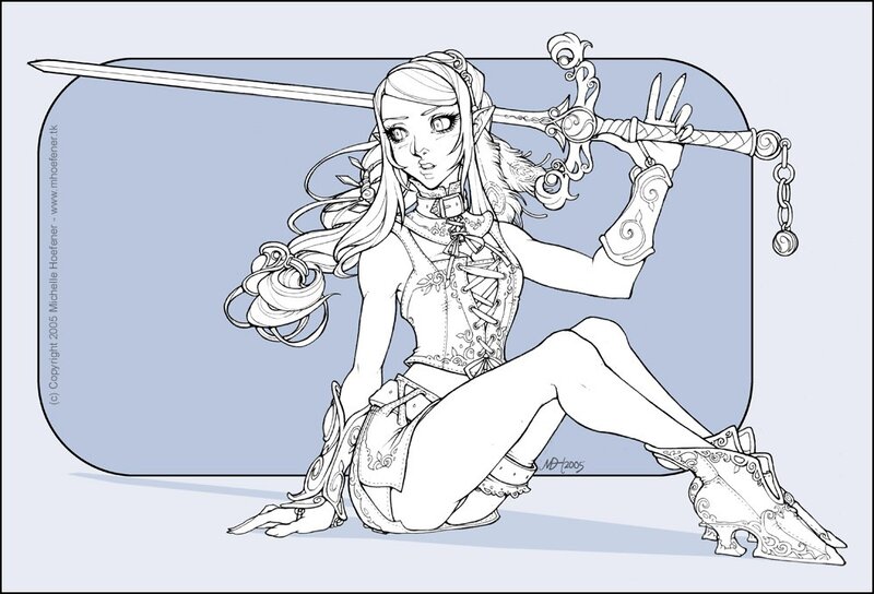 elf warrior with sword