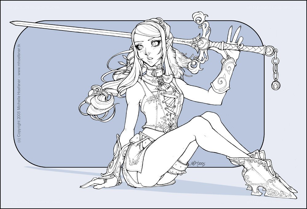 elf warrior with sword