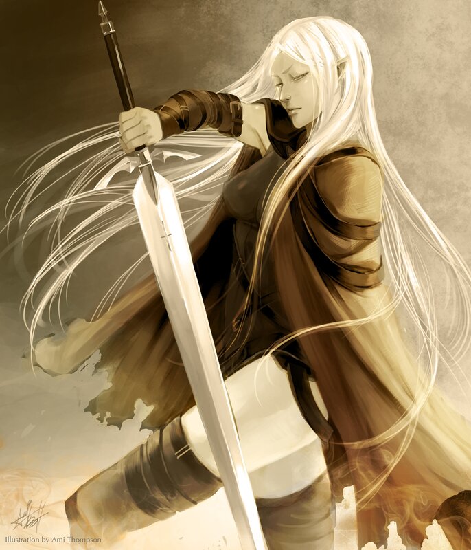 elf warrior with sword