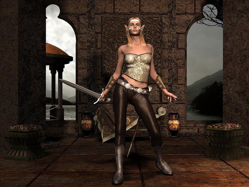 elf warrior with sword