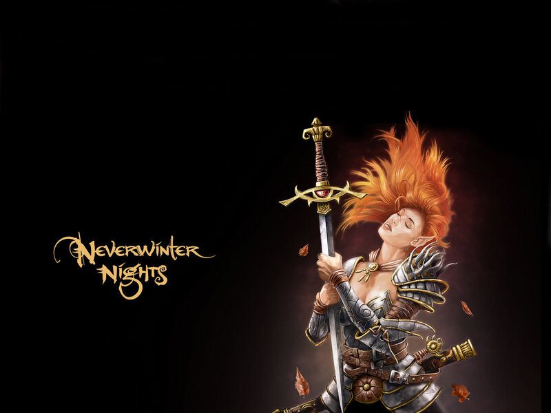 Elf Warrior with Sword — Black