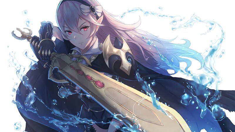 Elf Warrior with Sword — Blue, Dramatic, Anime