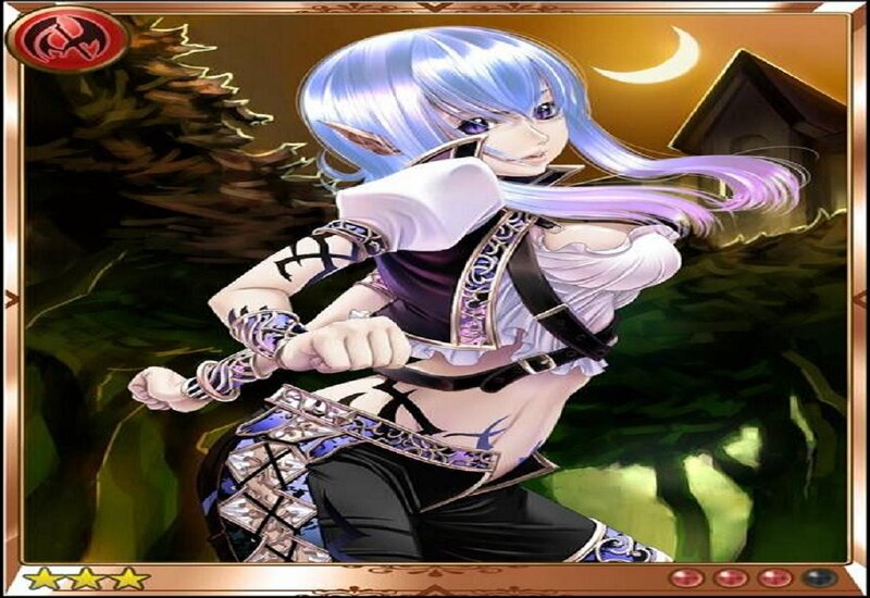 Elf Warrior with Sword — Blue, Dramatic, Night, Anime
