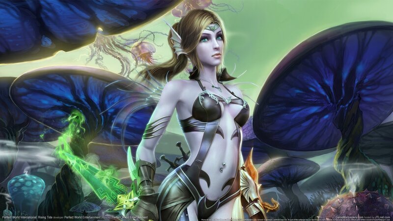 Elf Warrior with Sword — Blue, Dramatic