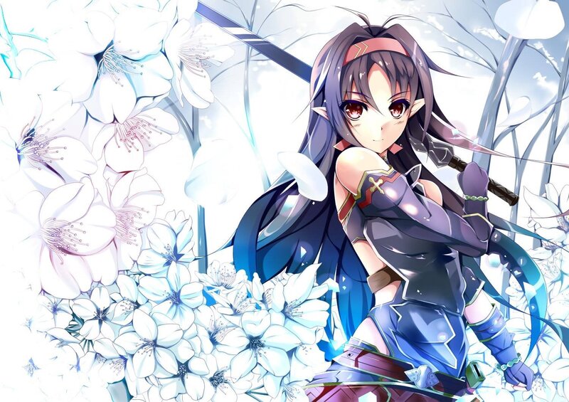 Elf Warrior with Sword — Blue, Serene, Spring