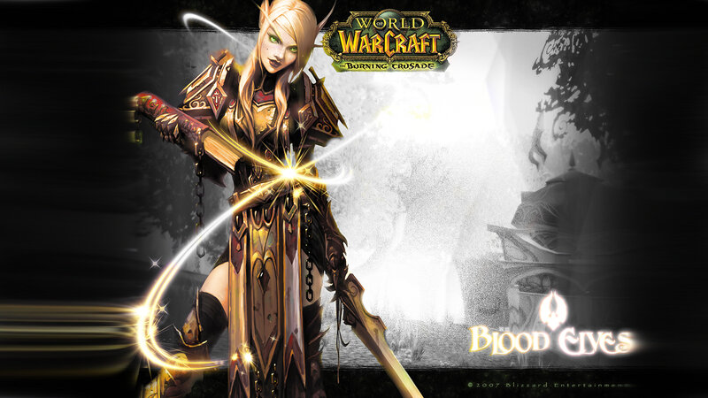 Elf Warrior with Sword — Gold, Dramatic