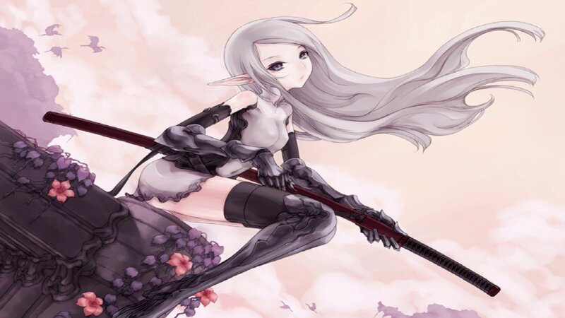Elf Warrior with Sword — Pink