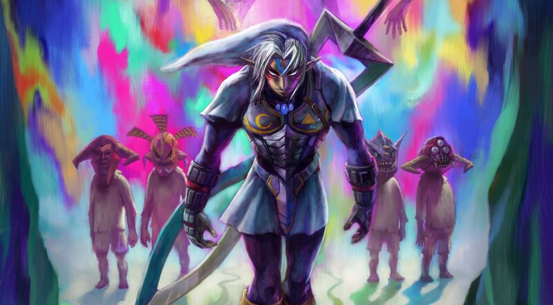 Elf Warrior with Sword — Purple, Dramatic, Digital Art, Zora