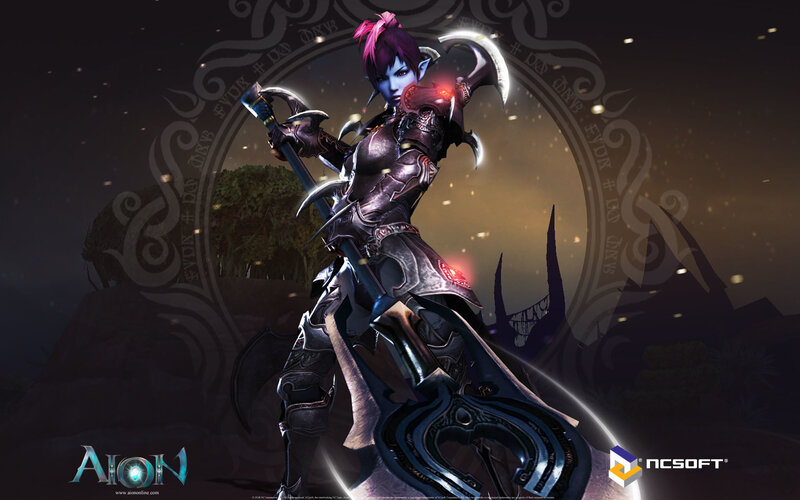 Elf Warrior with Sword — Purple, Dramatic, Night, Digital Art, Armor, Fantasy Landscape